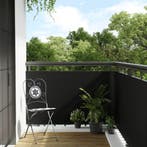 vidaXL Balkonscherm 300x90 cm poly rattan zwart, Verzenden, Nieuw, Kunststof, Minder dan 1 meter