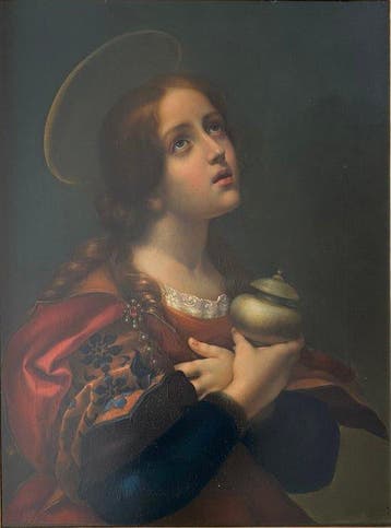 Olga Ciardi (XIX-XX), after Carlo Dolci (1616–1686): - Mary, Antiek en Kunst