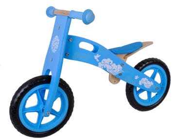 Houten loopfiets Blauw 12 inch (Loopfietsen), Ophalen of Verzenden, Nieuw