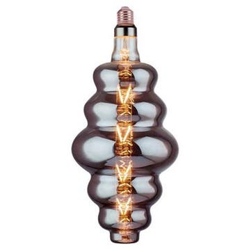 LED Lamp - E27 Fitting - Titanium - 8W - Warm Wit 2400K, Ophalen of Verzenden, Nieuw, E27 (groot), Led-lamp