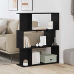 vidaXL Boekenkast Zwart Eiken 80x24x96 cm Engineered Wood, Huis en Inrichting, Kasten | Boekenkasten, Verzenden, Nieuw, Overige houtsoorten
