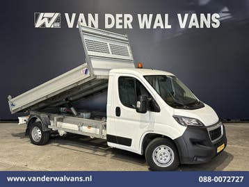 Peugeot Boxer | 2.2 BlueHDi 140pk Kipper Open Laadbak Euro6, Gebruikt, Euro 6, Wit, Dealer onderhouden
