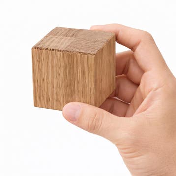 HOCHO Eikenhouten Kubus 60x60x60 mm – Voor Decoratie, Bra., Huis en Inrichting, Ophalen of Verzenden, Nieuw