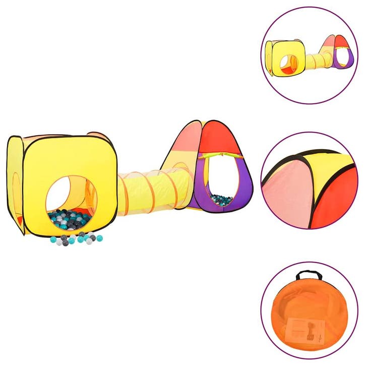 vidaXL Kinderspeeltent met 250 ballen 255x80x100 cm, Kinderen en Baby's, Speelgoed | Speeltenten, Nieuw, Verzenden