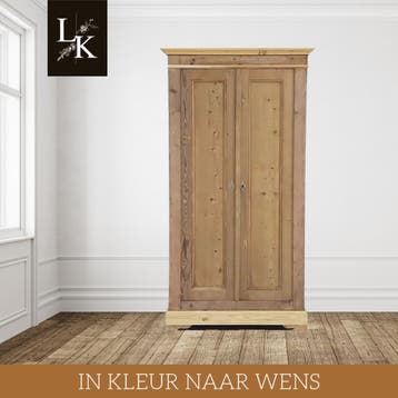 Hoge 2-deurs kast – kleur naar wens – direct leverbaar, Antiek en Kunst, Antiek | Meubels | Kasten