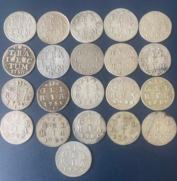 Nederland, Gelderland, Utrecht. 2 Stuivers 1786/1792, Lot