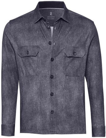 Desoto Overshirt Denim Spark Navy maat M Heren, Verzenden, Nieuw, Blauw, Desoto