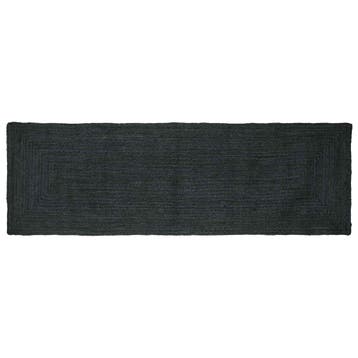 vidaXL Gebied Tapijt Donkergrijs 80 x 200 cm Jute, Verzenden, Nieuw