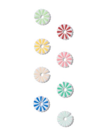 HEMA Glasmarkeerders bloemen - 8 stuks, Verzenden, Nieuw