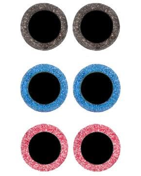 Dierenogen Roze/Blauw/Zilver (60 stuks), Nieuw
