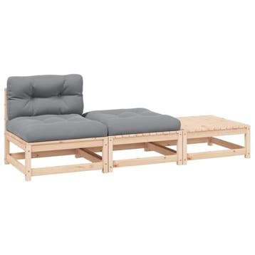 Modulaire Loungeset Grijs | Laatste Stuk! | Retour, 3 zitplaatsen, Ophalen of Verzenden, Zo goed als nieuw, Loungeset