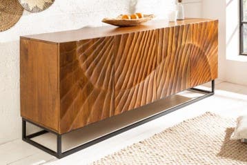 Massief dressoir SCORPION 177cm bruin mangohout, Huis en Inrichting, Kasten | Dressoirs, Ophalen of Verzenden, Nieuw
