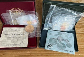 Europa. Probe Set 2002/2003 (2 medal sets) (Zonder