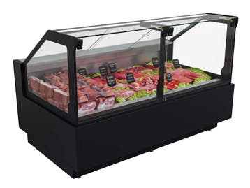Rose koeltoonbank B187,5xD118xH125cm - zwart, Nieuw in verpakking
