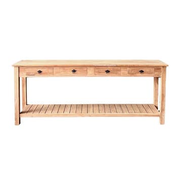 Landelijke sidetable -  200 cmSidetables, Huis en Inrichting, Tafels | Sidetables, Ophalen of Verzenden, Nieuw