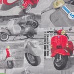BA192 - Stof Vespe Italiane – Patchwork fotografisch op