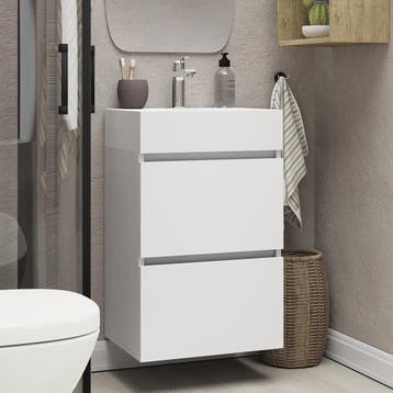 Xellanz Mini Onderkast Met 2 Laden - 45cm - Glans Wit En, Ophalen of Verzenden, Nieuw