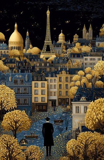 Yamila - Metamorfosis Parisina: Oro, Azul y la Torre Eiffel