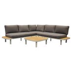 Amore platform hoek loungeset 3 delig latte zand aluminium, Tuin en Terras, Ophalen of Verzenden, Nieuw
