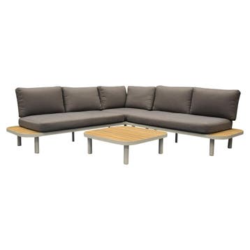 Amore platform hoek loungeset 3 delig latte zand aluminium, Ophalen of Verzenden, Nieuw