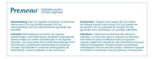 Premeno Vaginale Ovules – Tegen Vaginale Droogheid – 14 stuk, Ophalen of Verzenden, Nieuw