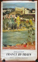 Yves Brayer - Discover France by Train, The Rhone Valley -