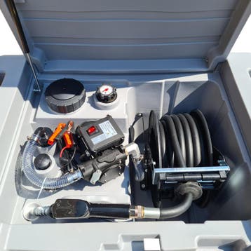 300 liter Dieseltank met slanghaspel en 12 Volt vulpomp, Verzenden