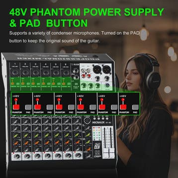 FULUODE X1-8C: Professionele 8-Kanaals Audio Mixer met 99 DS, Muziek en Instrumenten, Dj-sets en Draaitafels, Verzenden, Nieuw