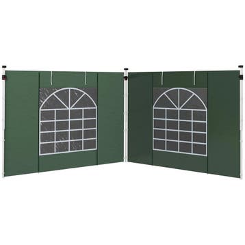 TRUUSK Set van 2 Zijpanelen voor Paviljoen 3x3/3x6 M - Water, Verzenden