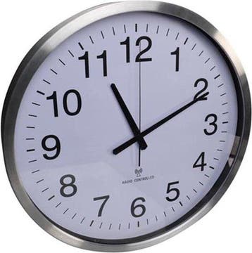 2dekans | Perel Wandklok, rond, analoog, 50 cm,, Ophalen of Verzenden, Zo goed als nieuw