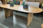 Nieuwe mangohouten ovale eettafel BULLNOSE – Japandi, Scandinavisch japandi, Vijf personen of meer, Ovaal, Overige houtsoorten