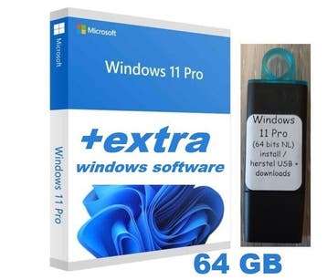 Windows 11 Pro-installatie/herstel-usb stick 64gb (Kingston), Verzenden, Nieuw