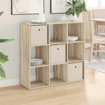 vidaXL Dressoir Sonoma Eiken 88,5 x 29 x 84,5 cm, Verzenden, Nieuw, 50 tot 100 cm, 25 tot 50 cm