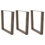 vidaXL Eettafelpoten 3 st V-vormig 80x(72-73,3) cm staal, Verzenden, Nieuw