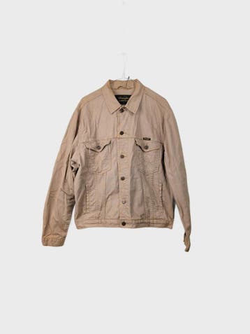 Wrangler Spijkerjas Heren maat M Beige Vintage, Maat 48/50 (M), Beige, Wrangler, Ophalen of Verzenden