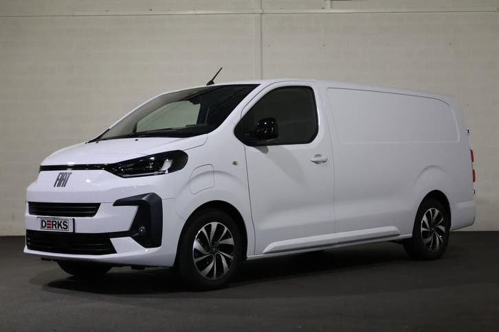 Fiat E-Scudo L3 75 kWh Airco Navigatie Camera, Auto's, Bestelauto's, Lease, Automaat, Wit, Gebruikt, Financial lease, Stof, Overige brandstoffen