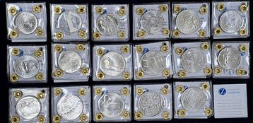 Italië. Giro completo 500 e 1000 lire 1985-2001 (17 monete)