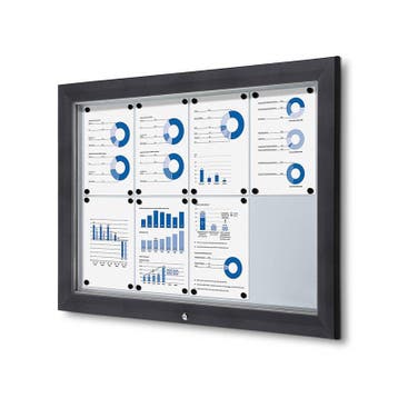 Informatiekast Buiten Whiteboard 8x A4 Antracietgrijs, Nieuw in verpakking