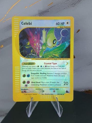 Pokémon - 1 Card - Celebi 145/144 Foil, Secret rare, Reverse, Hobby en Vrije tijd, Nieuw