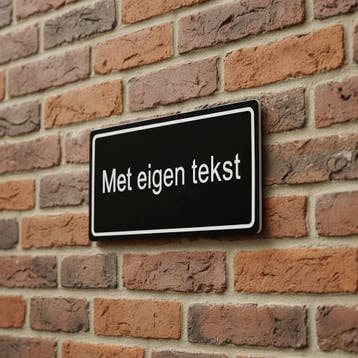 Gegraveerd Bord Met Eigen Tekst - Kunststof, Huis en Inrichting, Tekstbord, Verzenden, Nieuw, Kunststof