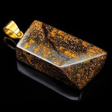 Boulder-Opaal 20,35 ct hanger verguld met 14k goud Hangers -