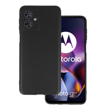 Silicone Case - Motorola Moto G54 - Zwart (Hoesjes), Verzenden, Nieuw