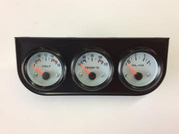 52mm meter set zwart met wit, Ophalen of Verzenden, Nieuw