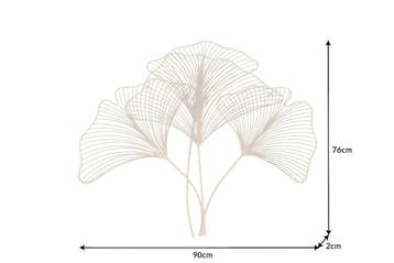 Elegante wanddecoratie GINKGO 90cm goud in filigrane, Ophalen of Verzenden, Nieuw