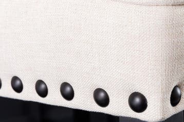 Design barkruk CASTLE beige zwart structuurstof met, Ophalen of Verzenden, Nieuw
