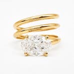 Zonder minimumprijs - Ring - 14 karaat Roségoud - 2.07ct., Nieuw
