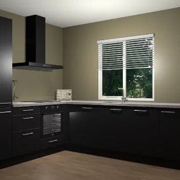 Zwart keuken Doha 37962, Verzenden, Nieuw