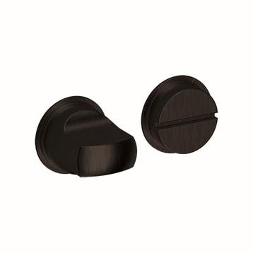 Shuffle toilet-/badkamersluiting minimal 2mm rond - zwart, Doe-het-zelf en Verbouw, Hang- en Sluitwerk, Verzenden, Nieuw