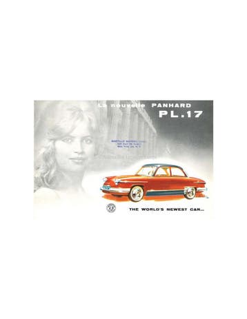 1960 PANHARD PL17 BROCHURE ENGELS, Boeken, Nieuw, Author