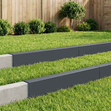 vidaXL Afdekprofiel voor tuinafboording 10 st 100 x 15 x 15, Verzenden, Nieuw